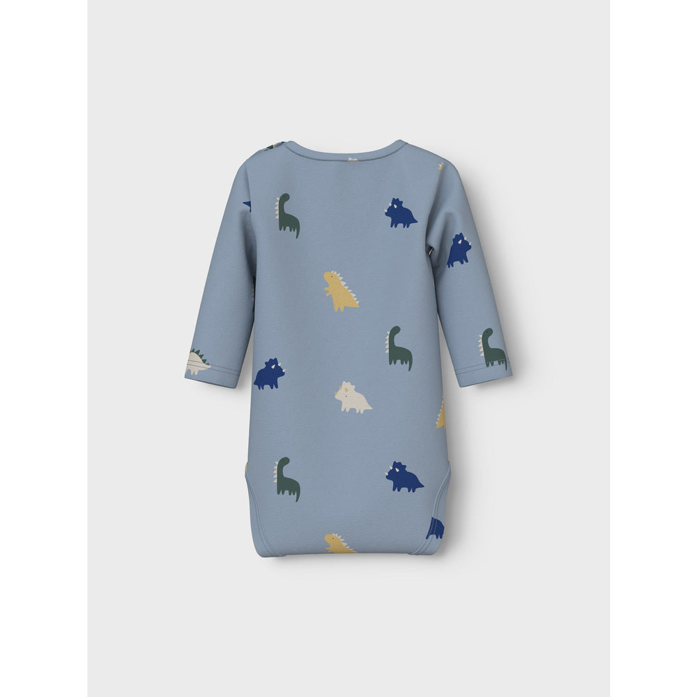 Køb Name It Dusty Blue Dino Nbmvroels Ls Body Box