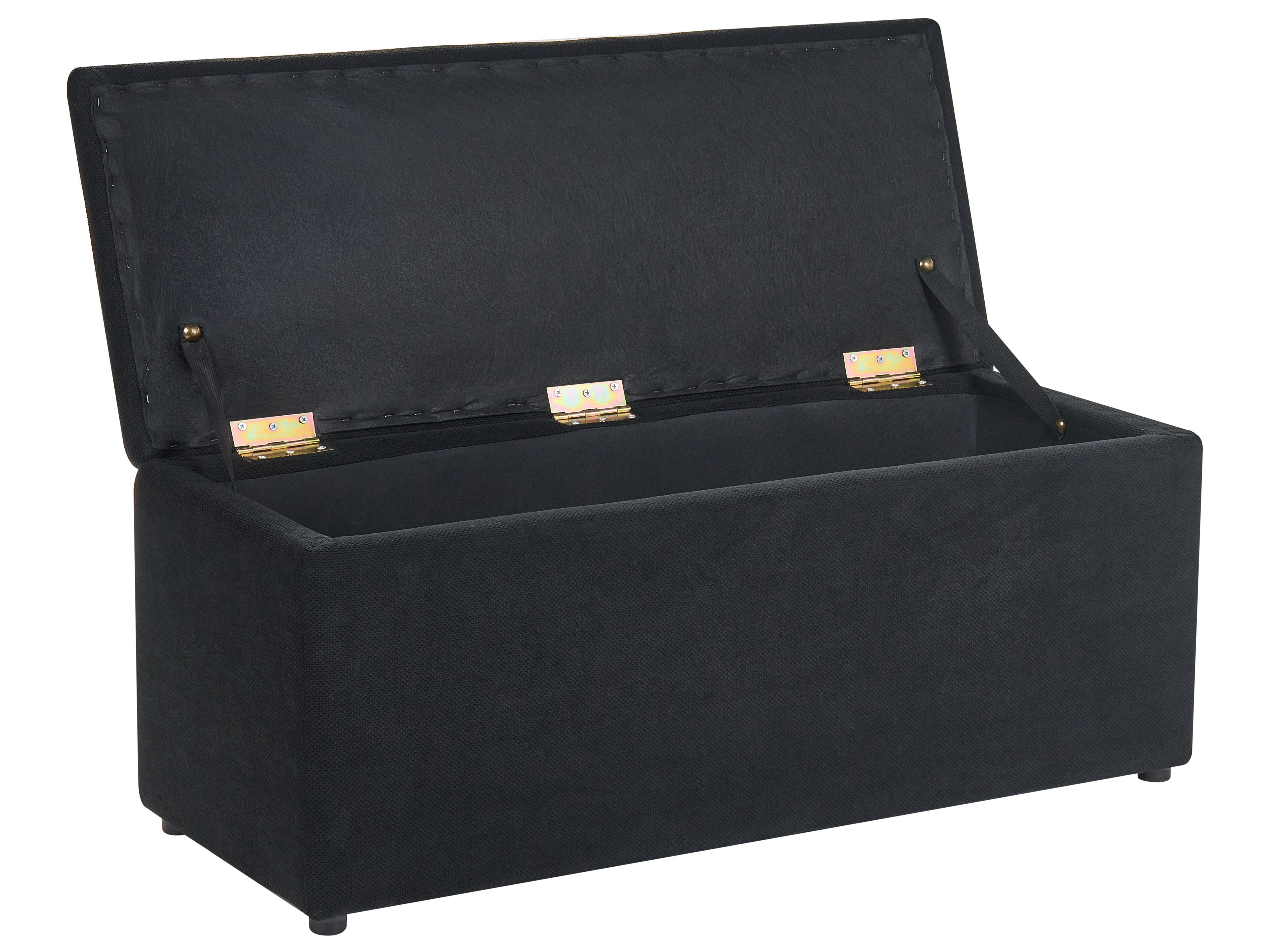 Opbergpoef OREM Stof 100 cm 40 cm Zwart
