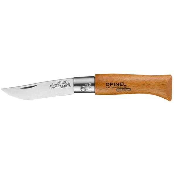 Lommekniv Opinel nº3 Karbonstål bøktre 4 cm