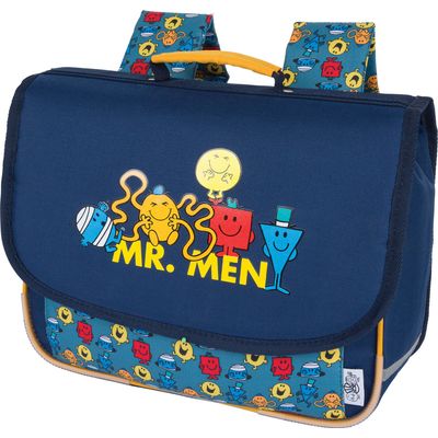 Cartable maternelle Monsieur Madame - 32 cm - 1 compartiment - marine - Oberthur