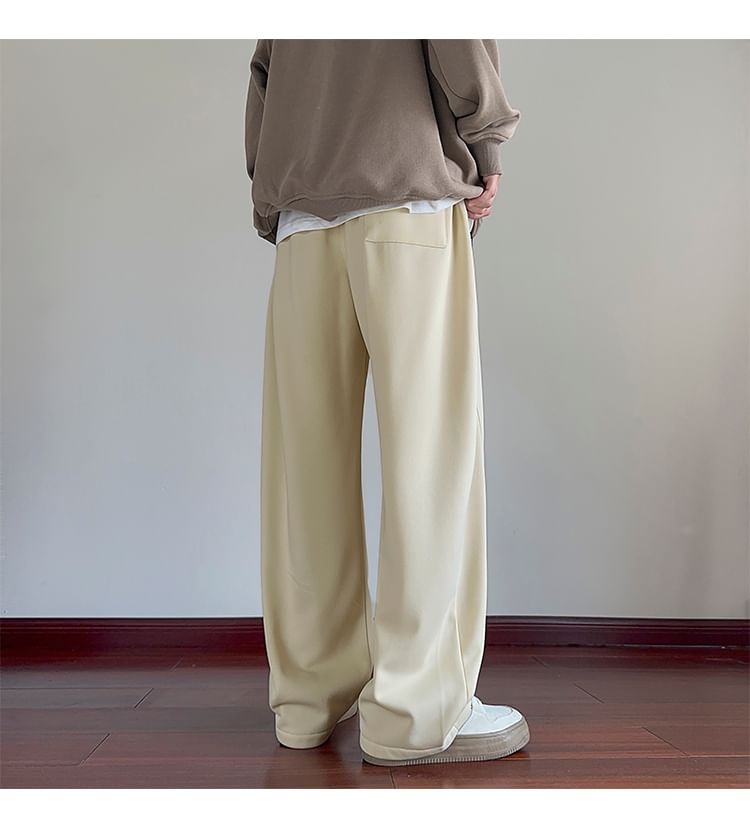 Diphon - Joggingbroek met trekkoord in de taille, effen paneel en rechte pijpen