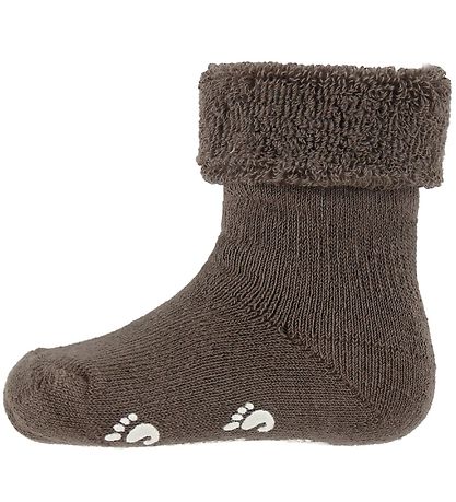 Fuzzies GåStrømper m. AntiskRød - Valn?d