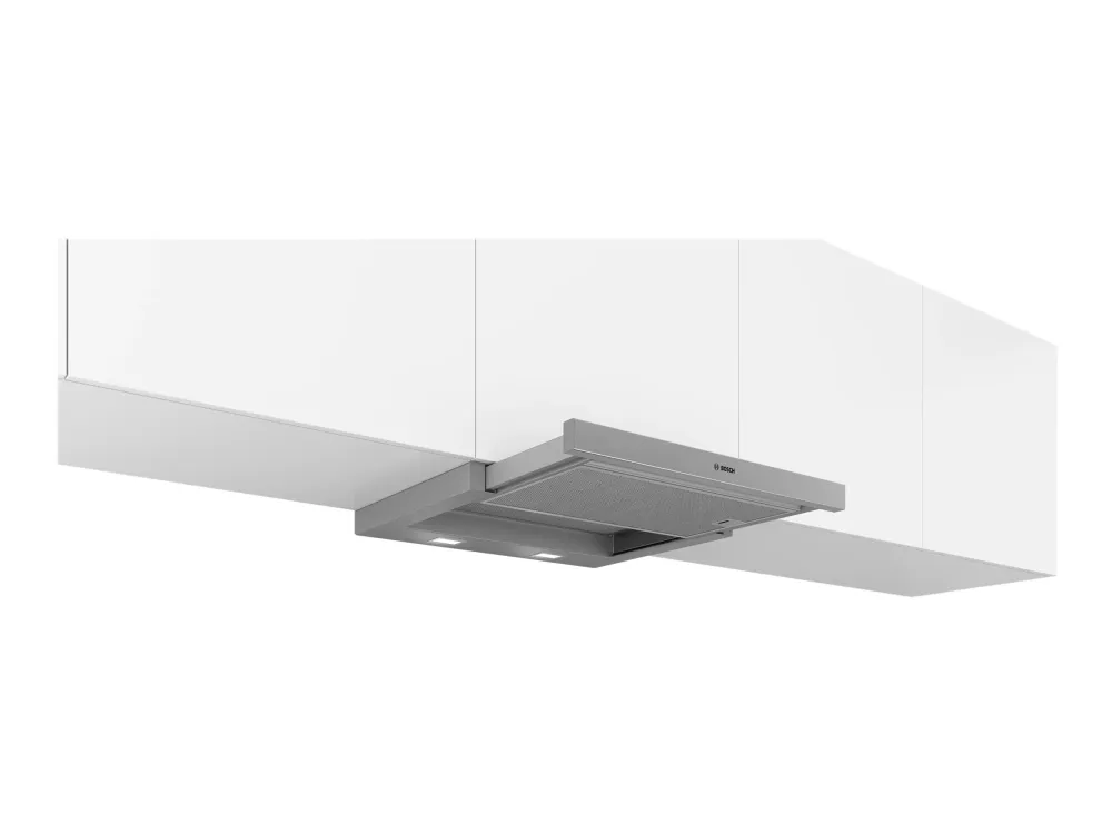 Bosch Serie | 4 DFM064A53 - Hætte - teleskopisk - Niche - bredde: 60 cm - dybde: 30 cm - udtrækning og recirkulation (-) - med intern motor - metalsølv