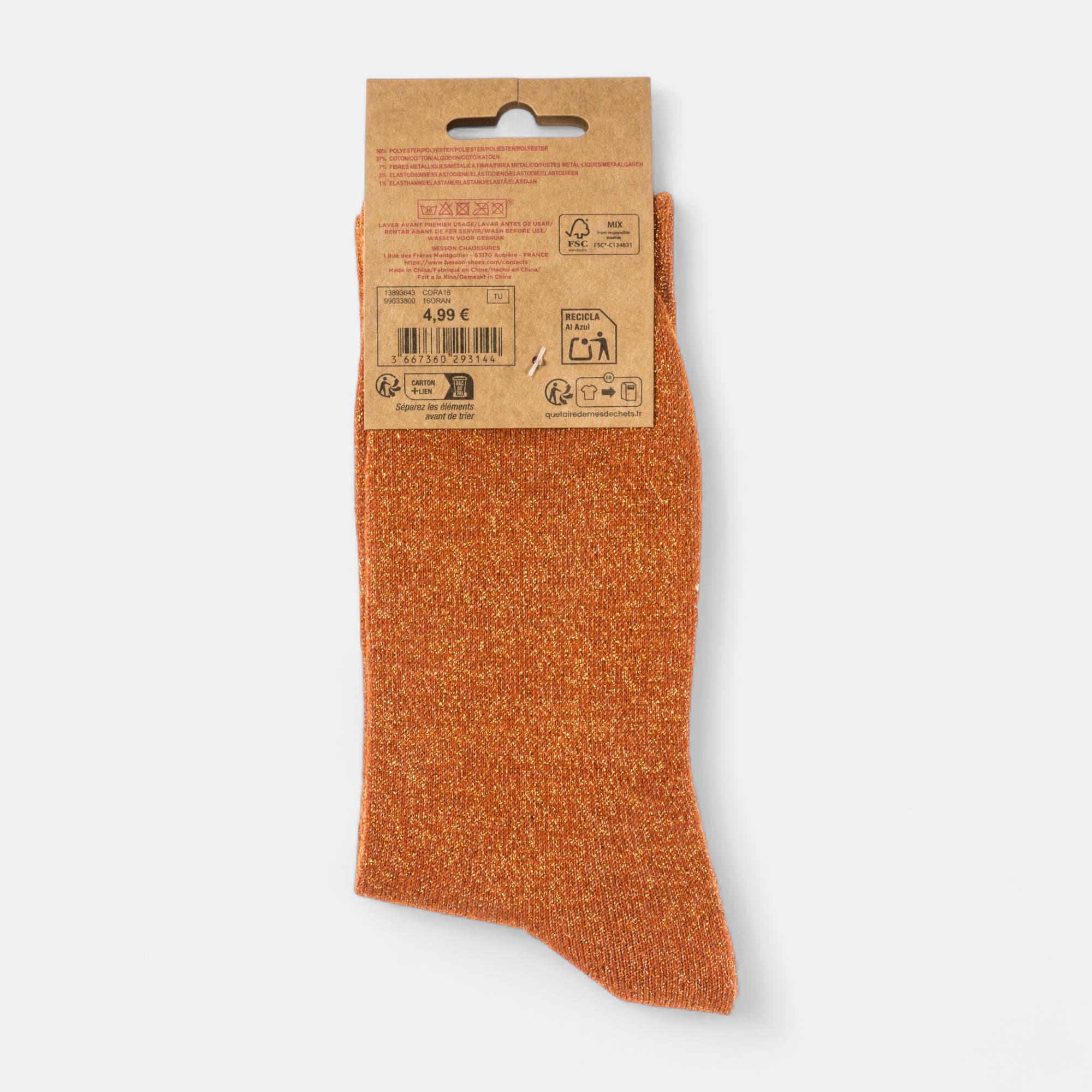 Chaussettes Femme orange