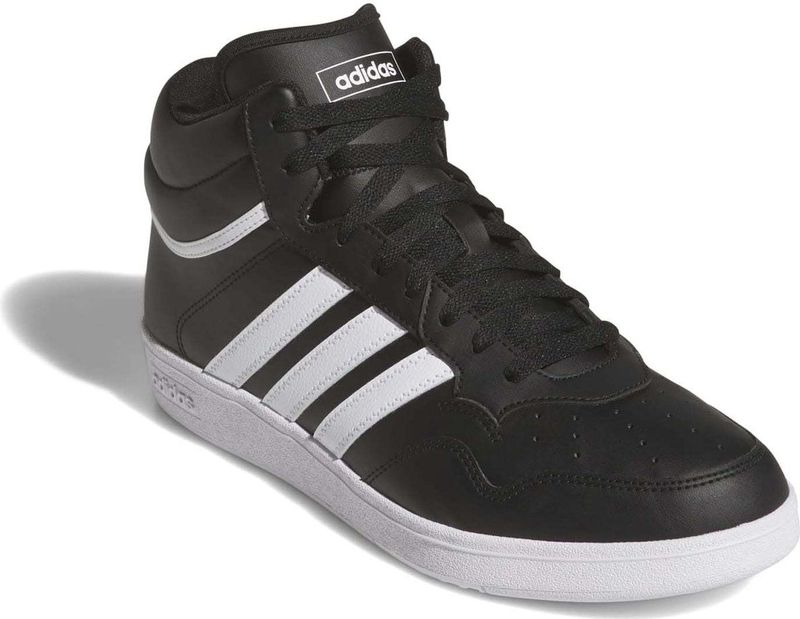Adidas - Hoops 4.0 Mid - Schoenen - Zwart - Synthetisch Leer