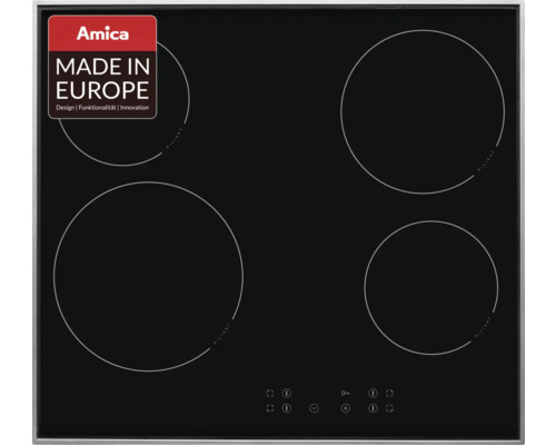 Glaskeramische kookplaat met frame Amica 60 x 50,5 cm 4 kookzones KMC 744 600 E