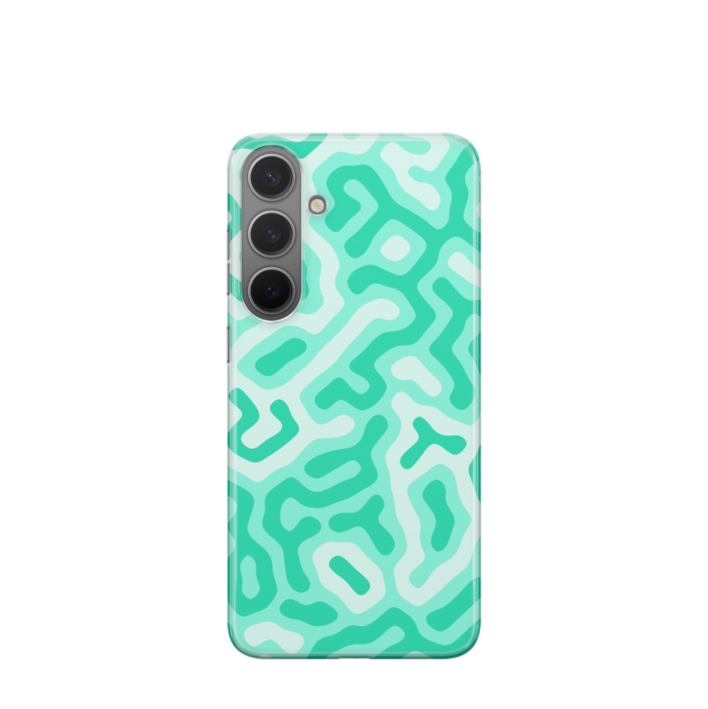 Samsung Galaxy S24 Plus Gummi Hülle Mystisches Labyrinth 2 - Türkis