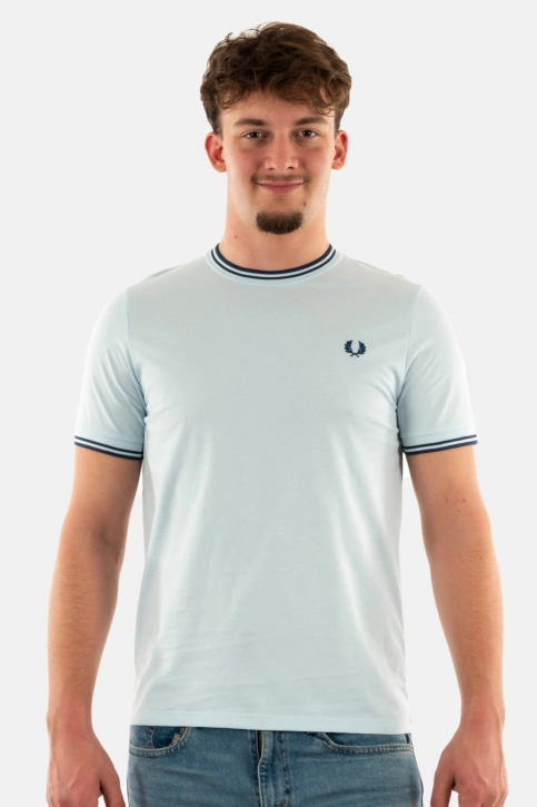 Tee shirt fred perry m1588 v08 lgice/mdnghblue