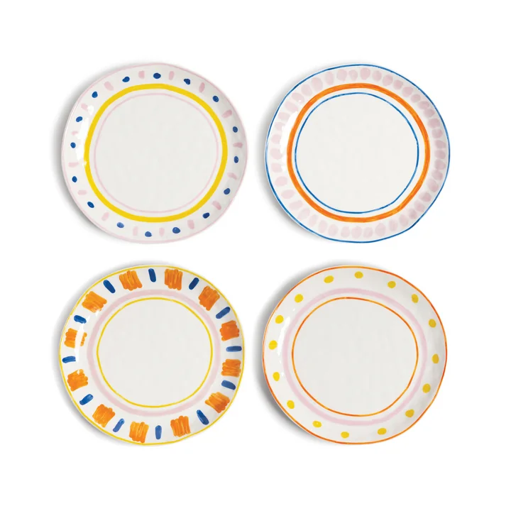 &klevering - Boavista Teller Ø 21,5 cm, multi (4er-Set)