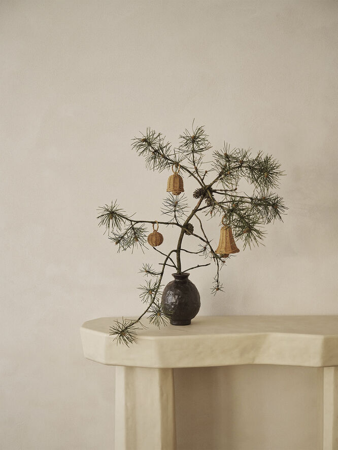 ferm LIVING Braided Bell Baubles - Set of 3 - N Natural