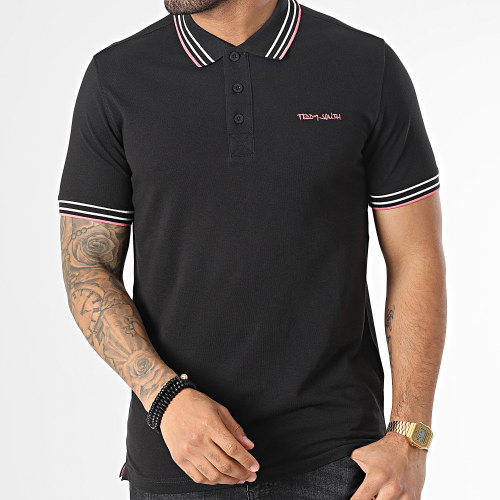 Polo Manches Courtes Pasian Noir Rose