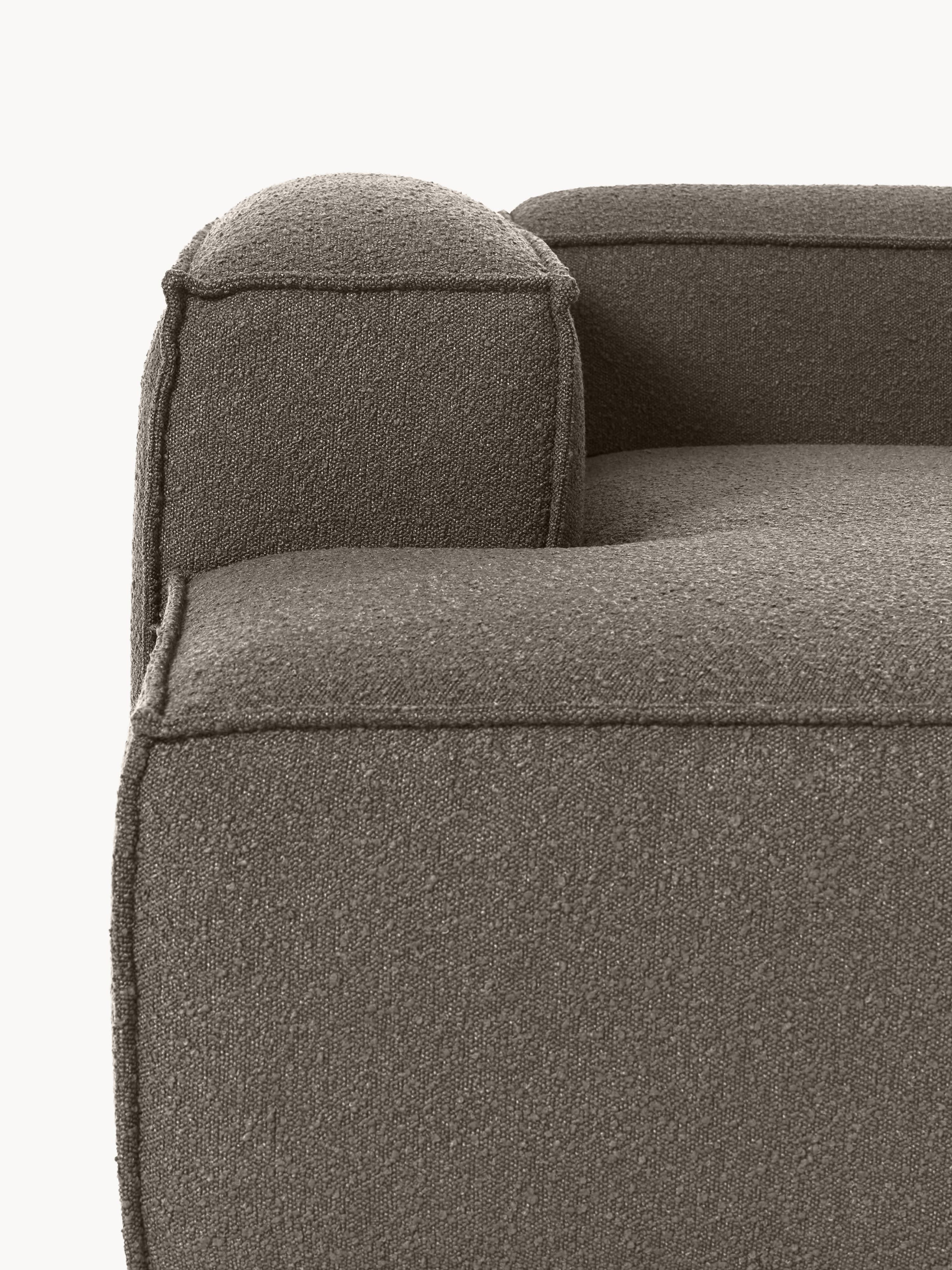 Chaise longue hoekmodule Lennon uit bouclé