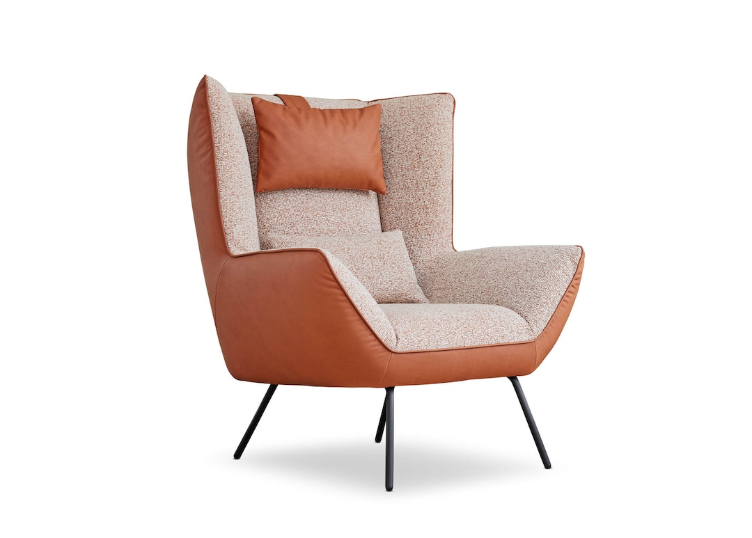 Mondo Sessel MATTAB Rostfarbig/ Beige