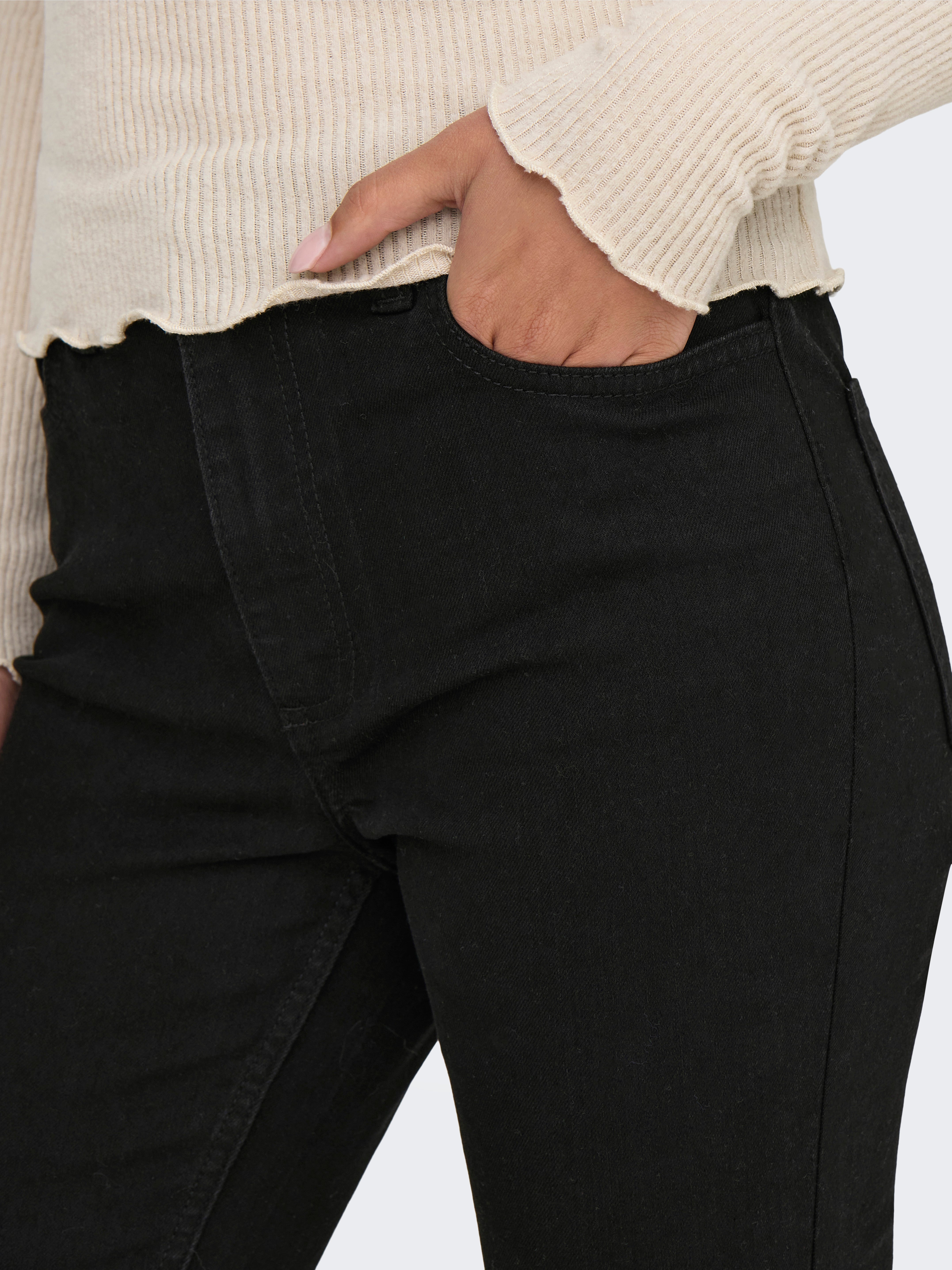 JDYMOON Hohe Taille Skinny Fit Jeans Black Denim