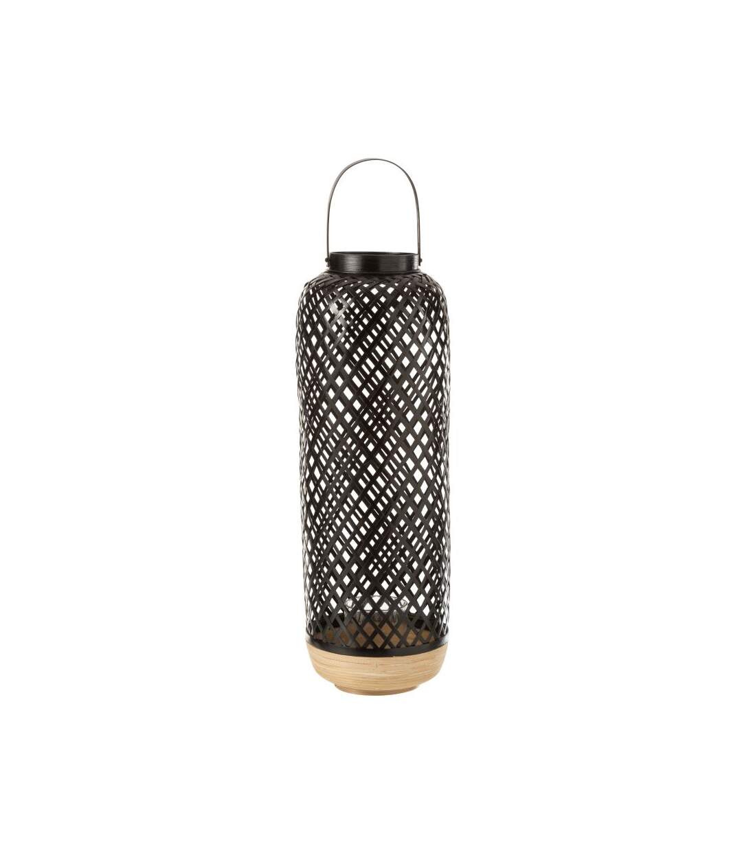 Paris Prix - Lanterne Déco En Bambou evi 60cm Noir