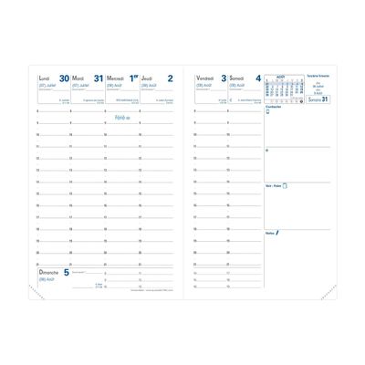 Agenda Club Universitaire - 1 semaine sur 2 pages - 10 x 15 cm - rouge - Quo Vadis