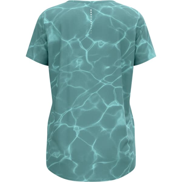 T-shirt running ODLO ZEROWEIGHT CHILL-TEC PRINT CREW NECK S/S W ARCTIC