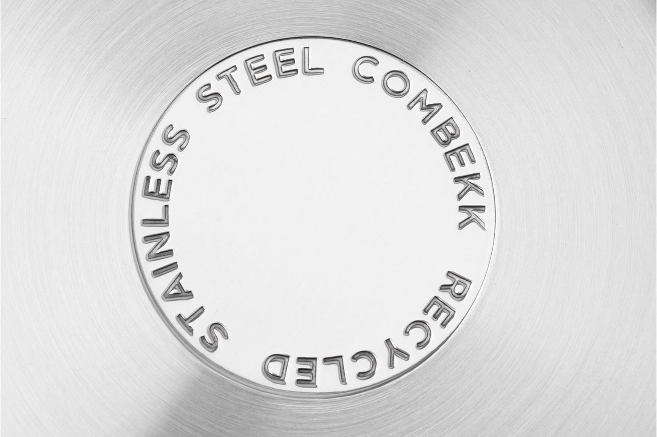 Combekk S-S 151104 Recycled Stainless Steel, kookpan met deksel 20 cm, 3,1L