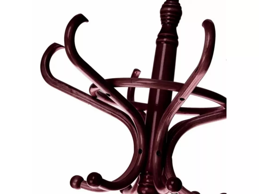 Porte-manteau coloris acajou - Longueur 51 x Profondeur 51 x Hauteur 184 cm
