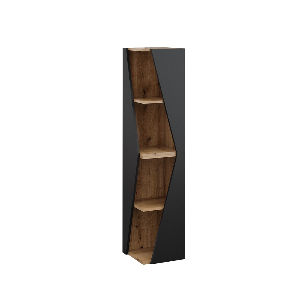 Vicco Badregal Benno, 31,6 x 70,5 cm, Anthrazit-Eiche, 3 Ablagen, Badezimmer