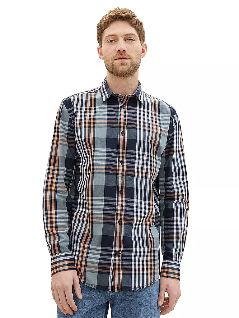 TOM TAILOR Hemd Regular Fit dunkelblau