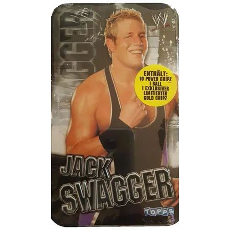 Topps Wrestling WWE Power Chipz Collector Tin Jack Swagger