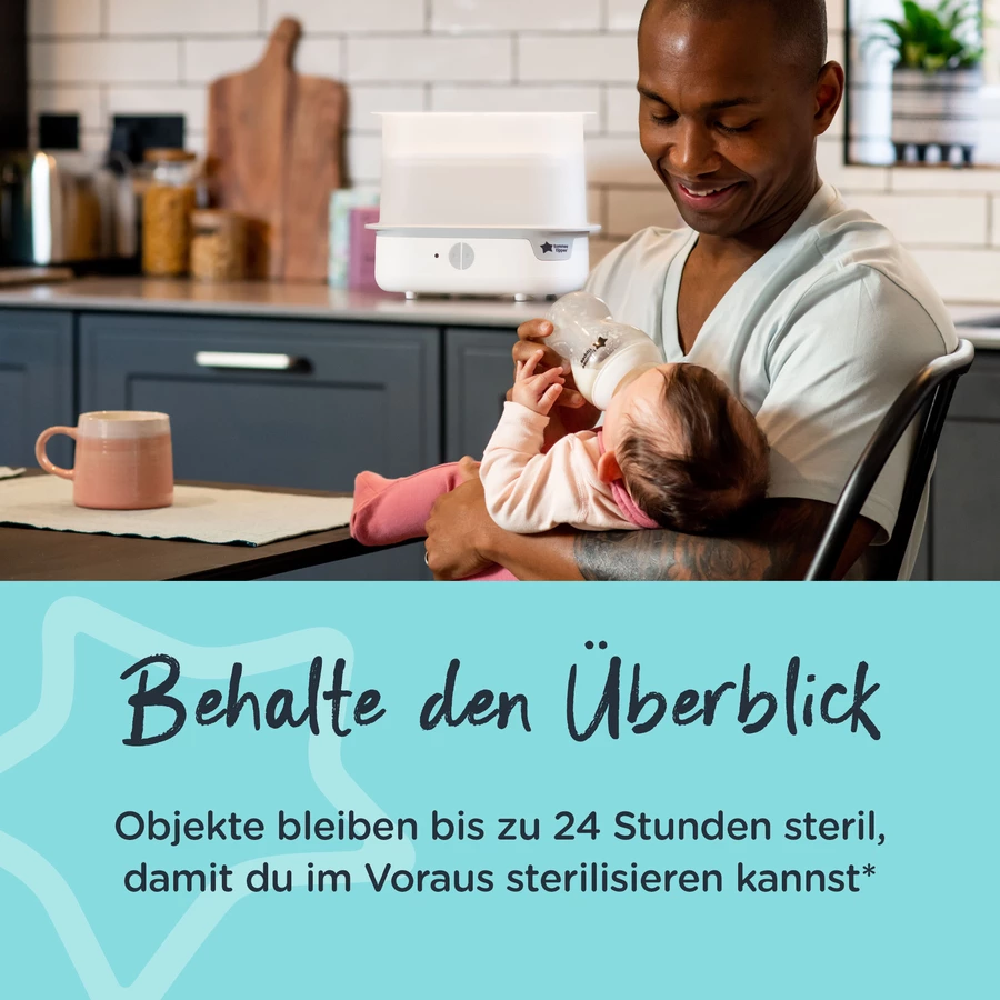 Tommee Tippee Sterilisator Advanced Super-Steam elektrisch, weiß