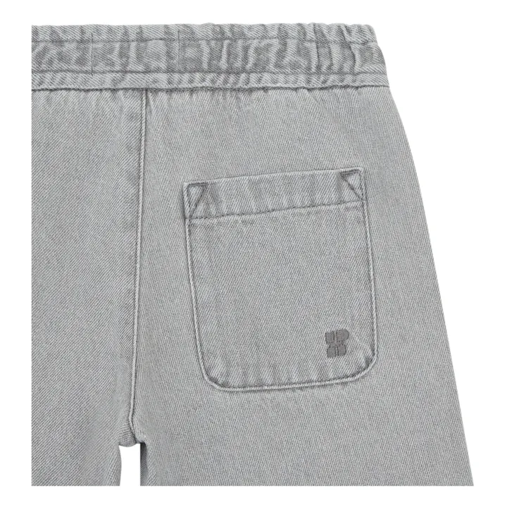 Hundred Pieces Short en Jean Délavé Taille Ajustable | Gris