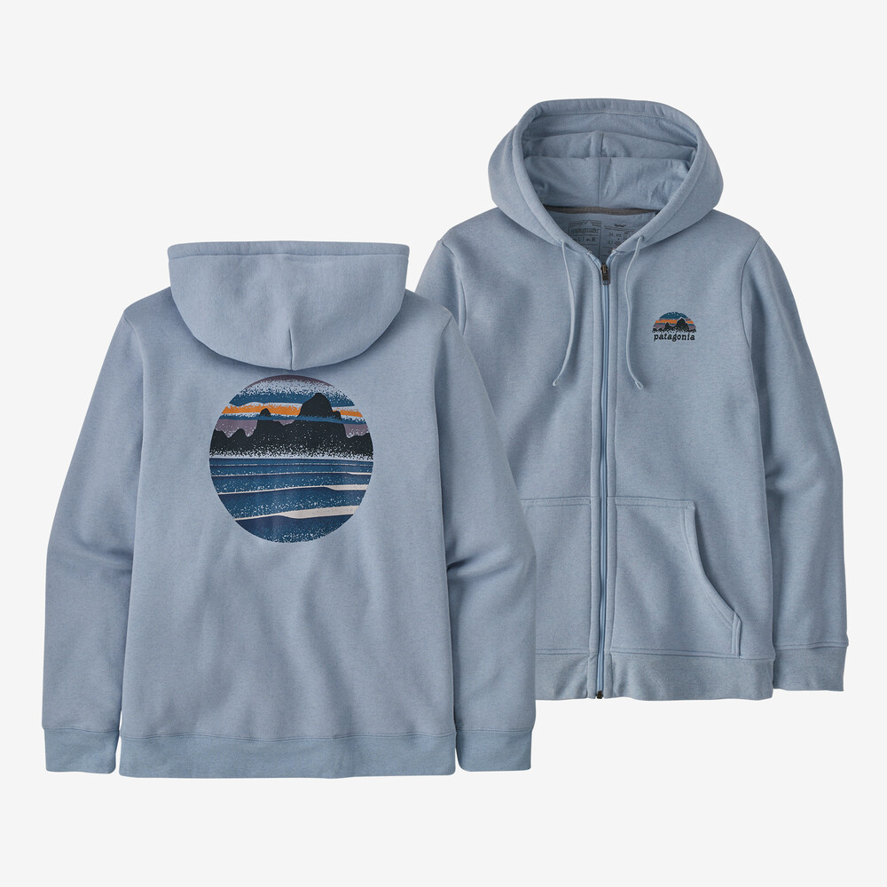Skyline Stencil Uprisal Kapuzenpulli mit durchgehendem Reißverschluss