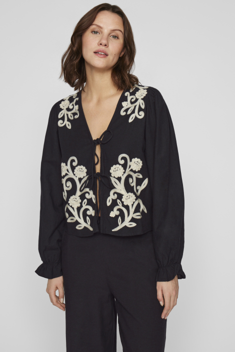 Vila zwarte dames blouse