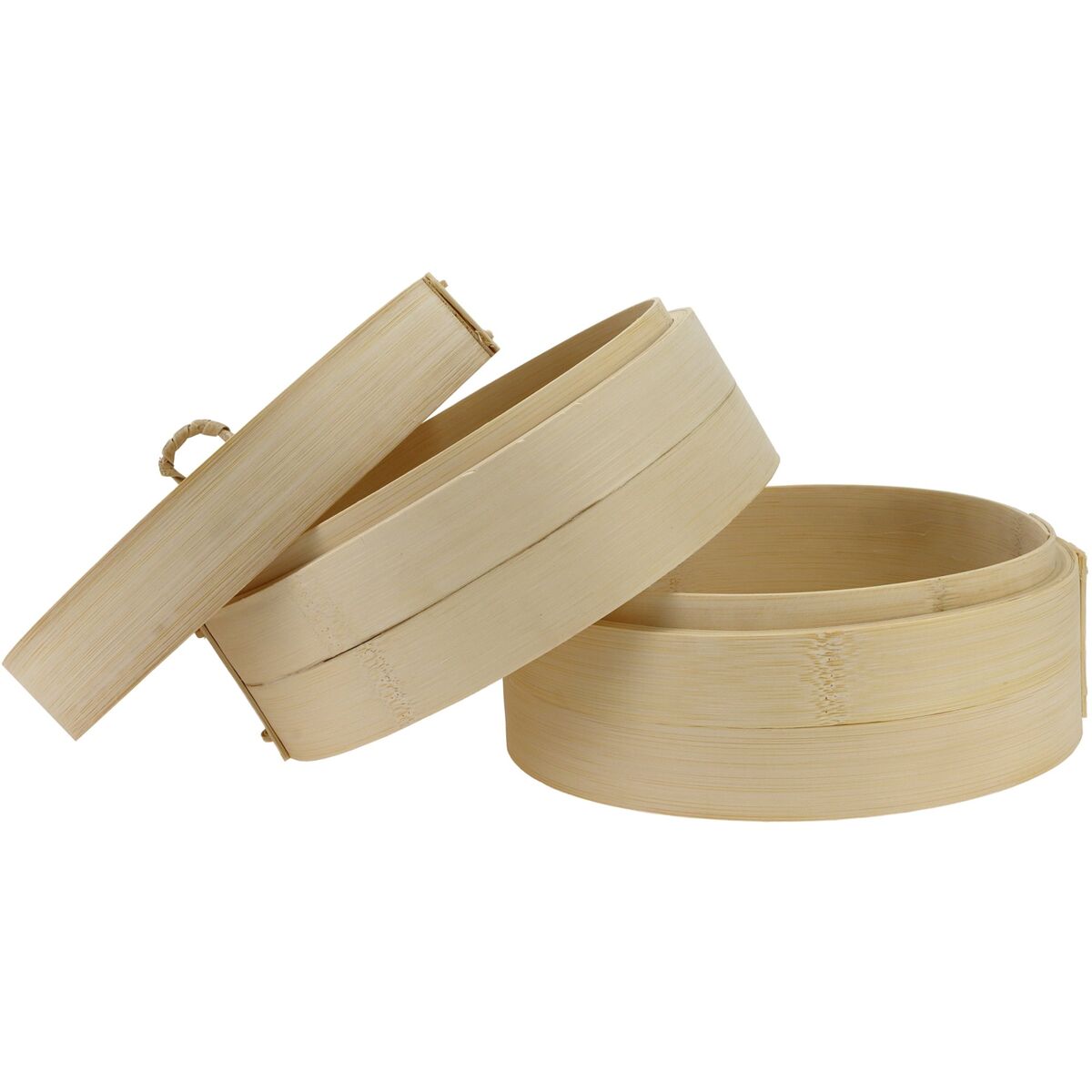Dampkoker bambus 20 cm, 2 lag med lokk