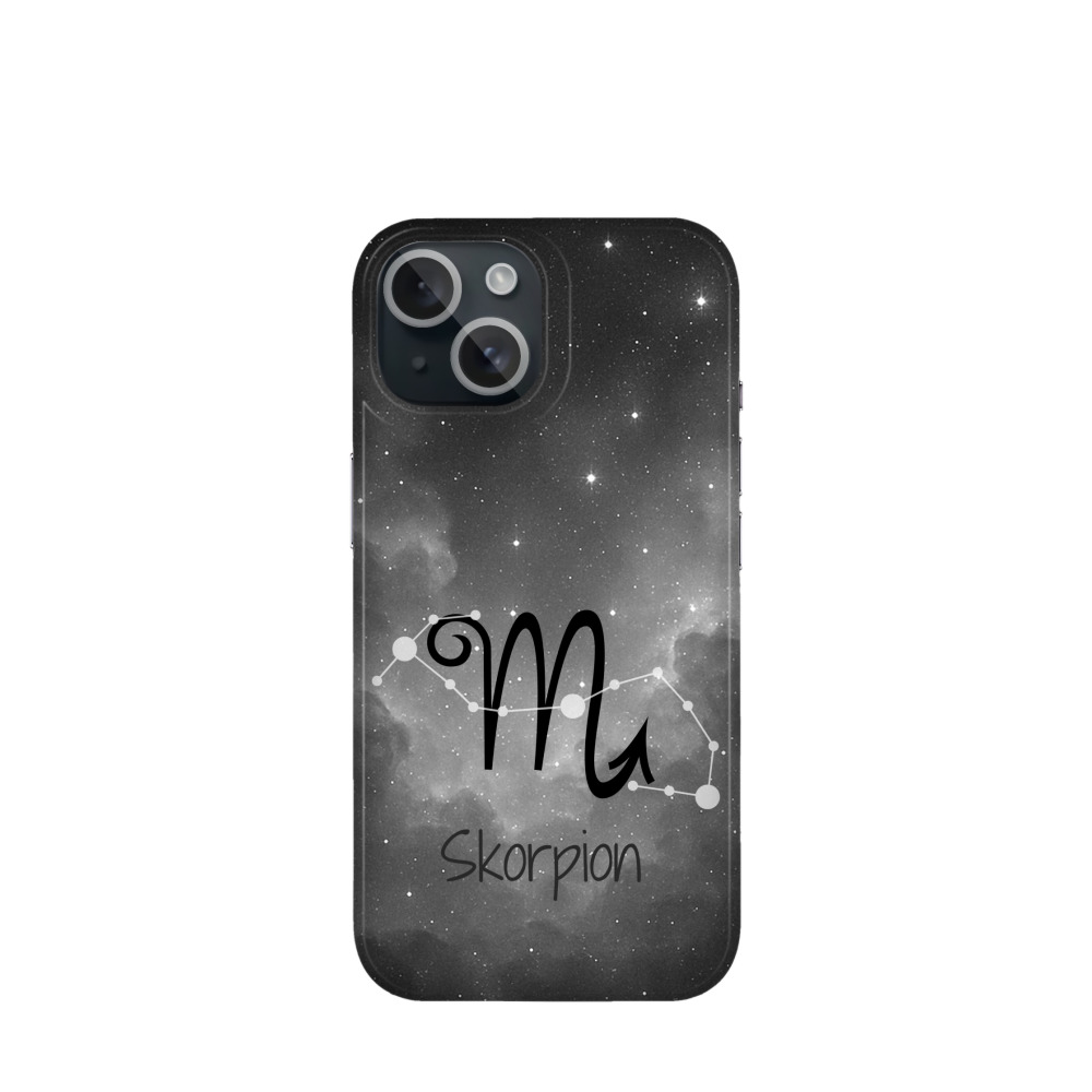 iPhone 15 Kunststoff Hülle Skorpion 4 - Grau