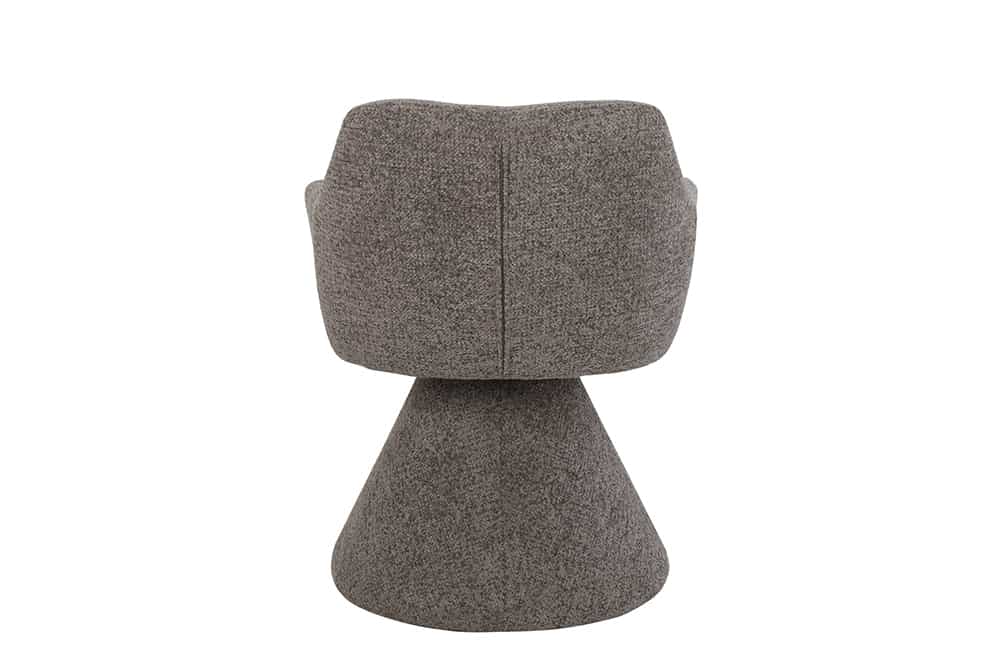 Drehbarer Stuhl AMBIENTO braun Strukturstoff 180° mit Auto-Return Polsterstuhl