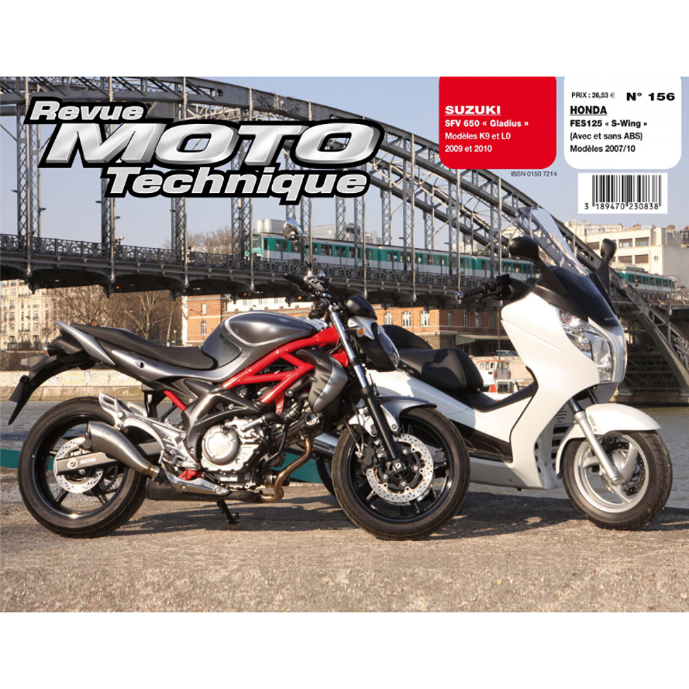 Etai - RMT 156.1 HONDA 125 S WING (2007 à 2010) et SUZUKI SFV 650 GLADIUS (2009 à 2010)
