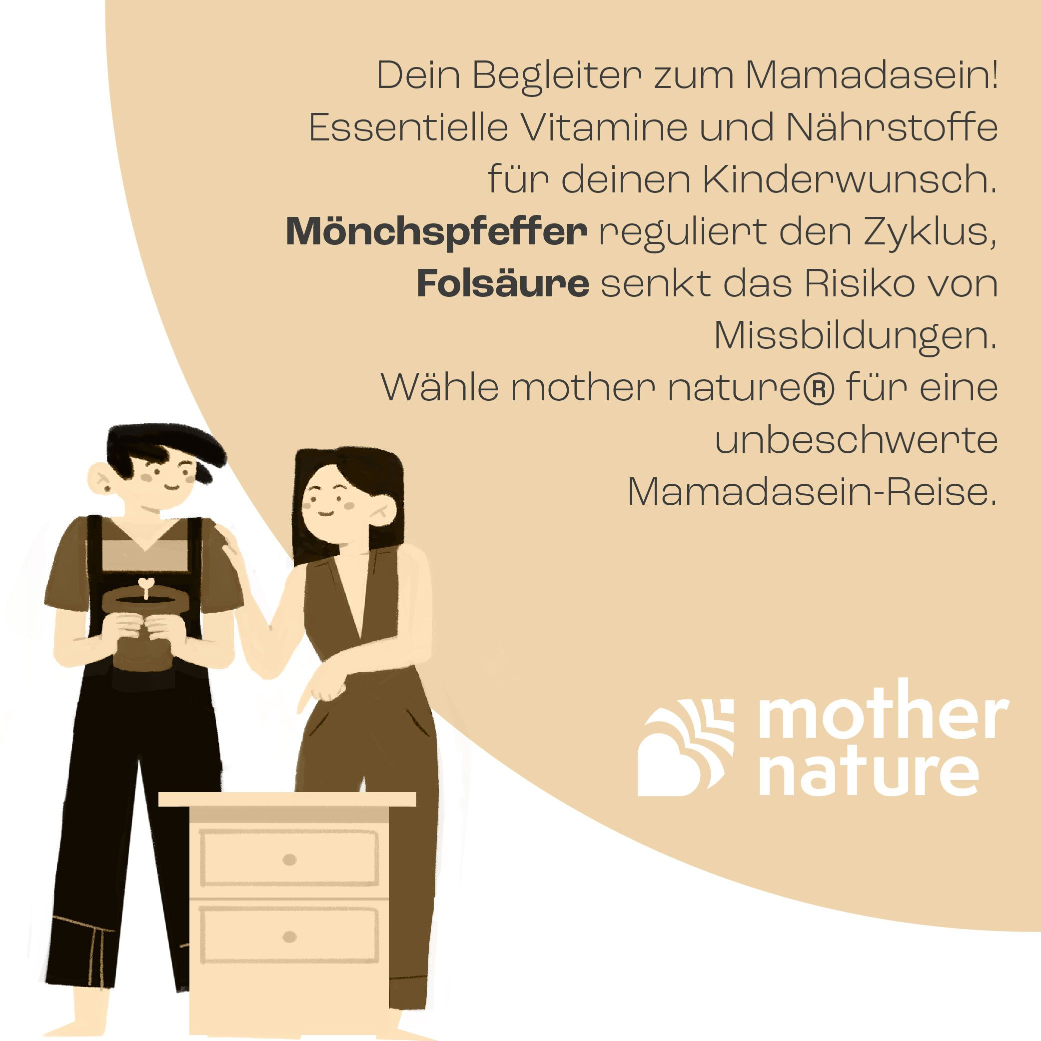 Mother Nature® Schwangerschaftsvitamine für den Kinderwunsch - Phase 0