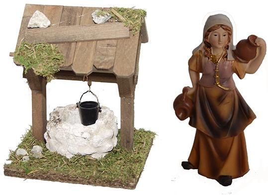 Alfred Kolbe Krippen-Zubehör »Brunnen und Figur Magd mit Krug., Weihnachtsdeko«