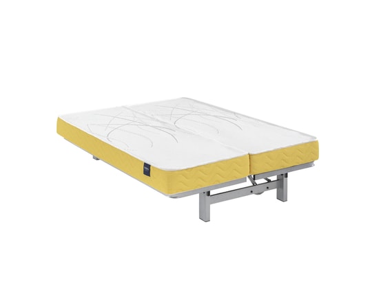 SOMEO - Matelas mousse aurore 400 clic-clac blanc 65+65x190 (clic cl...