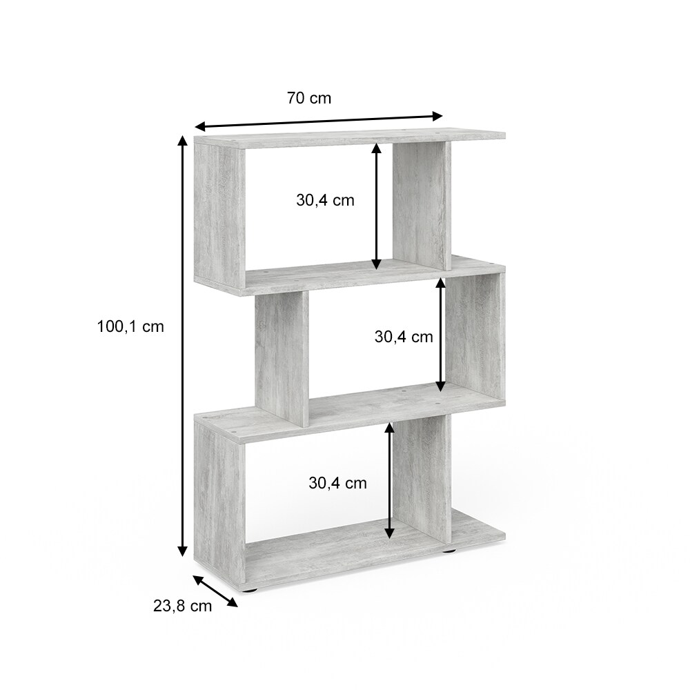 VICCO Raumteiler LEVIO Beton Regal Bücherregal Standregal Hochregal Wandregal