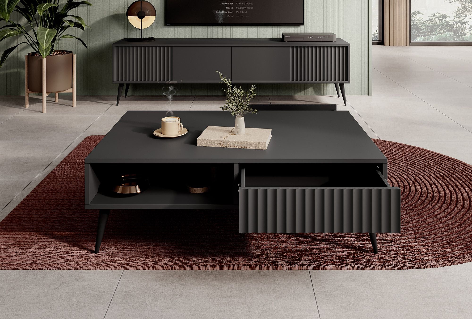 Winq - Salontafel 2 lades - Antraciet
