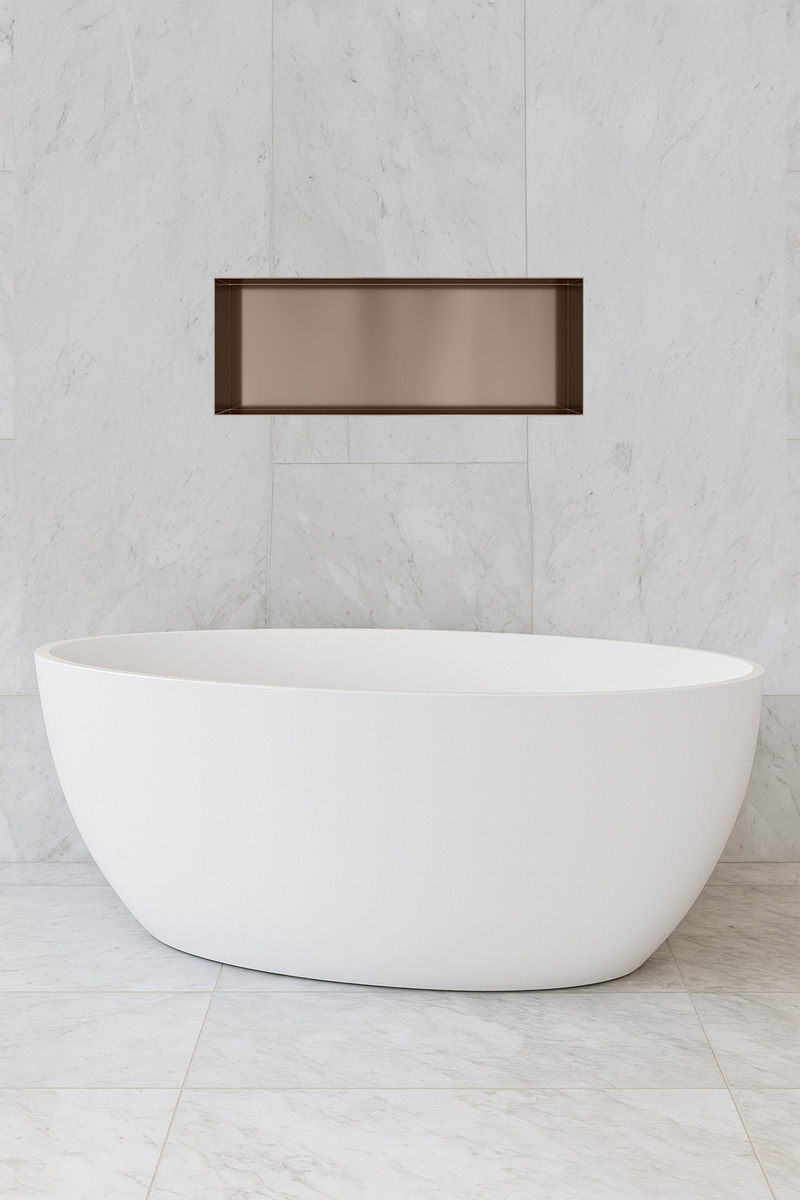 Hotbath &More frameless inbouwnis 30x80x10cm tuscan bronze
