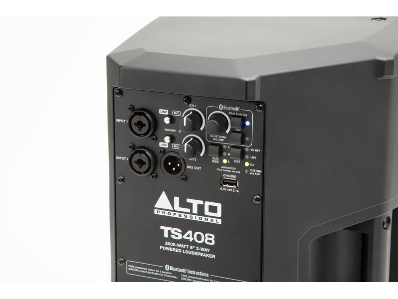 Alto Professional Lautsprecher TS408 – 2000 Watt 2-Wege-Lautsprecher mit Bluetooth, DSP und App-Steuerung