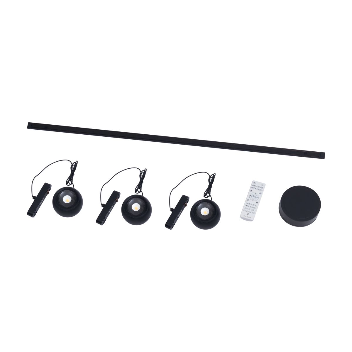 Modern railsysteem met 3 hanglampen zwart 1-fase - Magnetic Lance