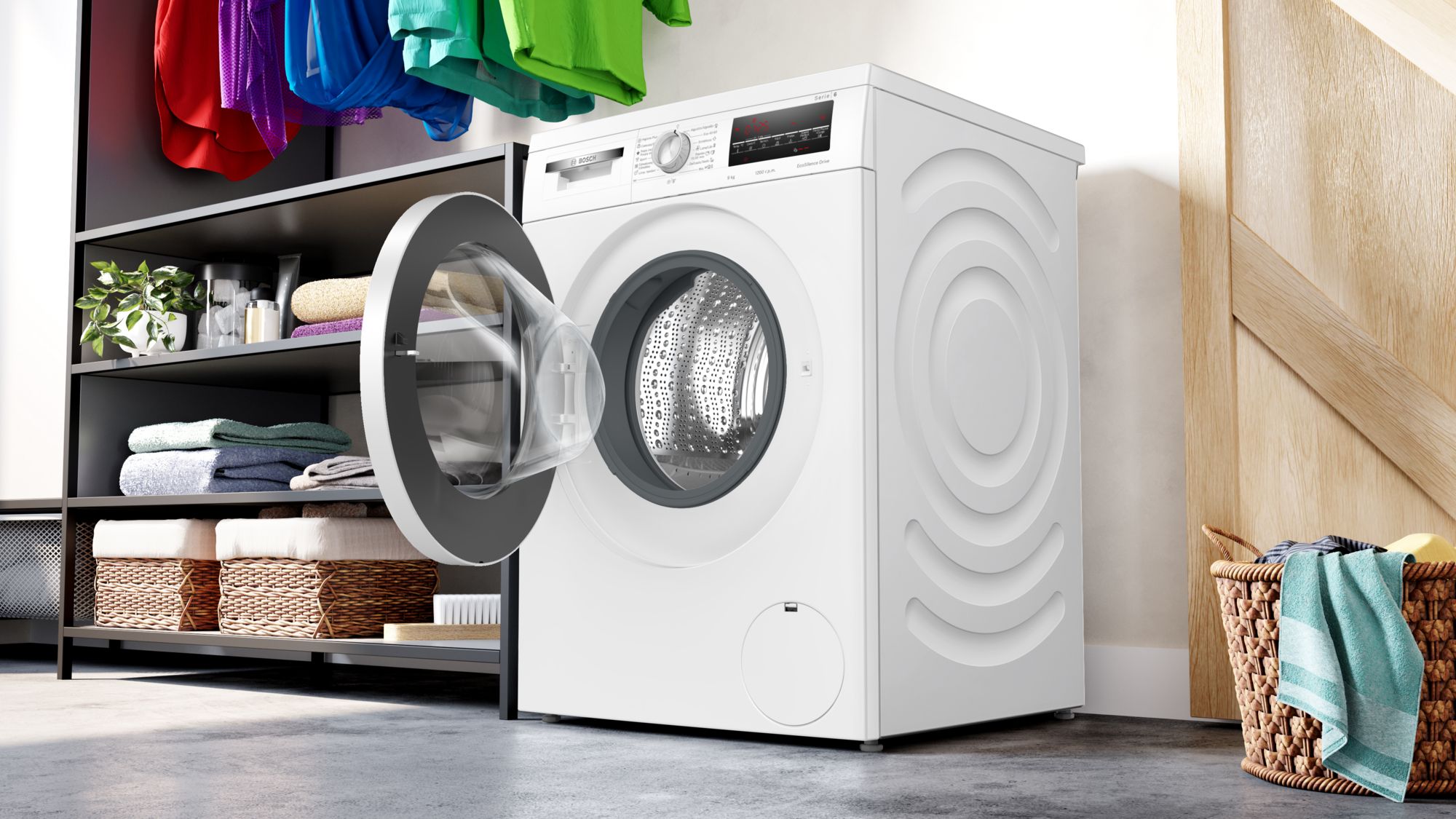 # PRODUTO RECONDICIONADO # Máquina de Lavar Roupa de Carregamento Frontal Série 6 9 kg 1200 rpm WUU24T61ESB