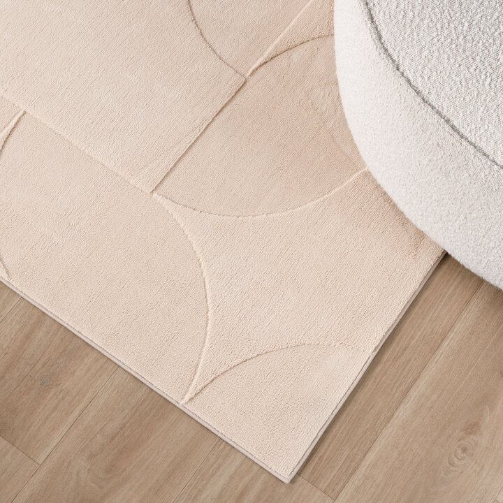 Scandinavisch vloerkleed - Charm Circles Beige