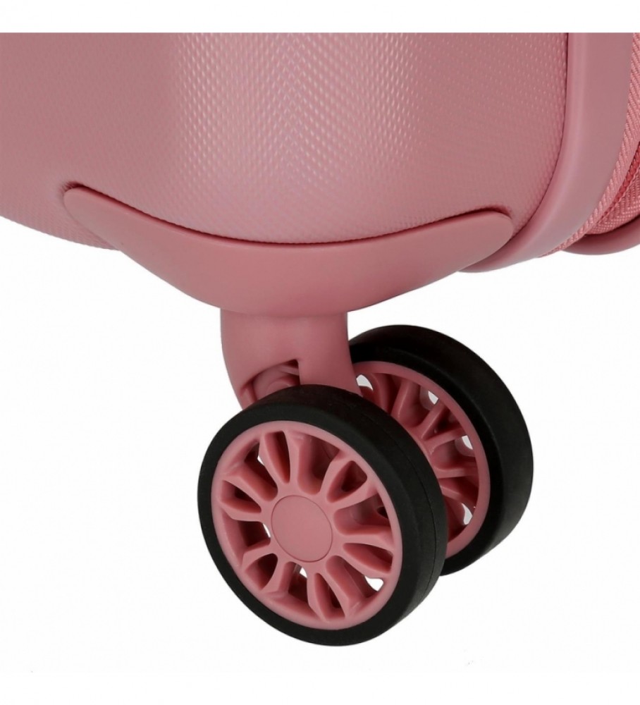 Conjunto de malas rígidas Movom Riga rosa - 40x55x20/49x70x27cm