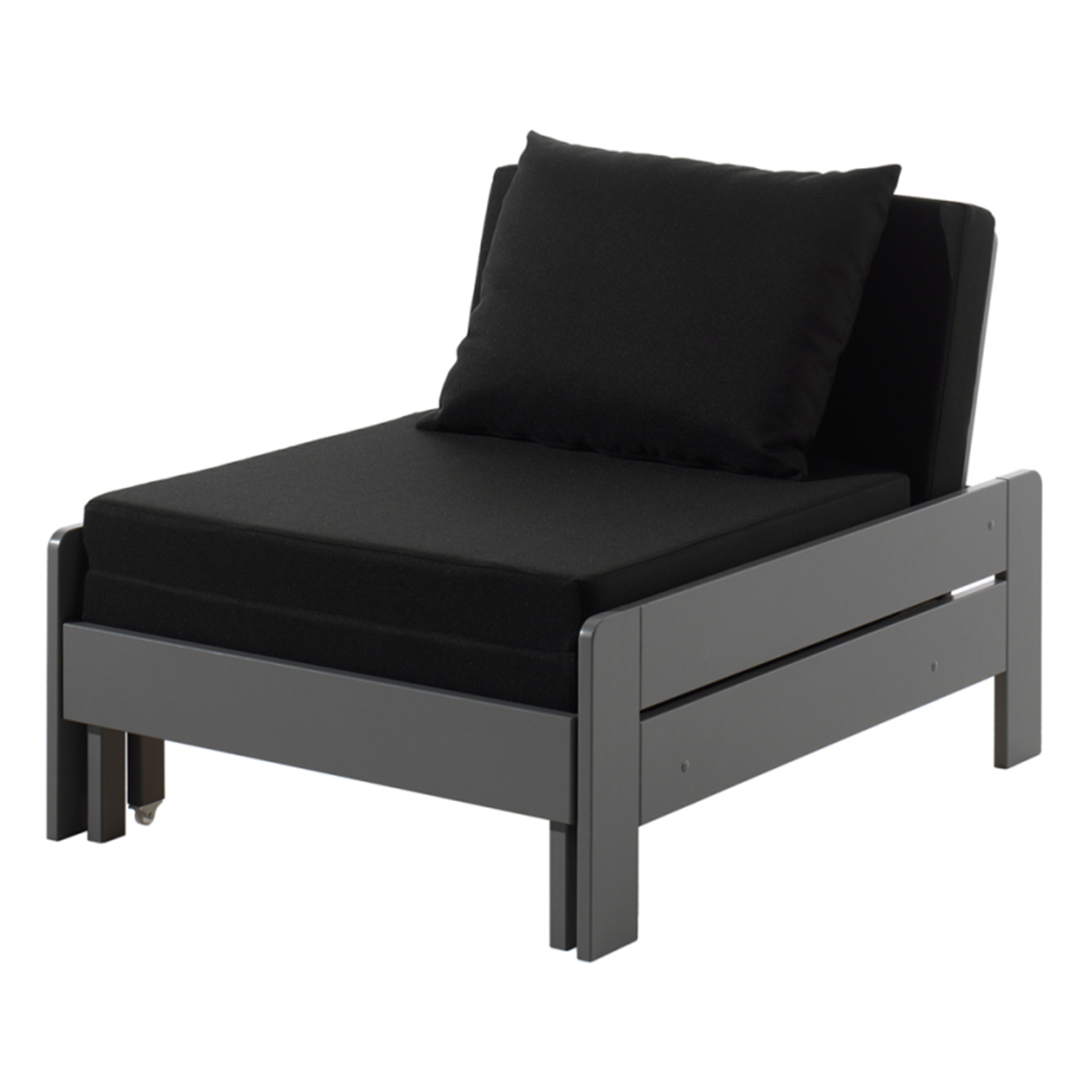 Schlafsessel OLIVER - grau - 80x85-206 cm