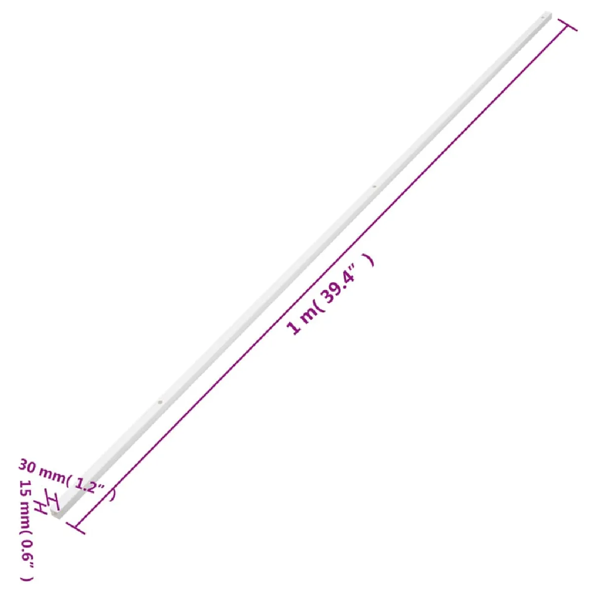 VidaXL Goulotte de câble 30x15 mm PVC