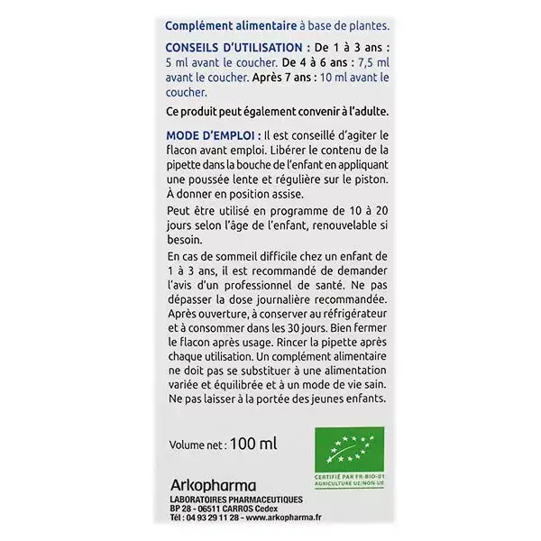Arkopharma Arkorelax Sleep Kids Solução Oral Orgânica 100ml