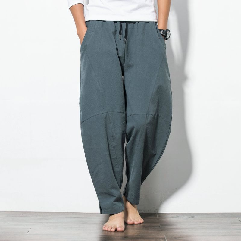 YIKES - Mid Rise Plain Baggy Pants