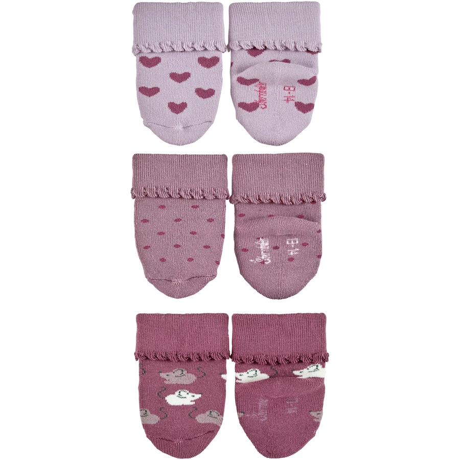 Sterntaler Baby-Söckchen 3er-Pack Mäuse flieder